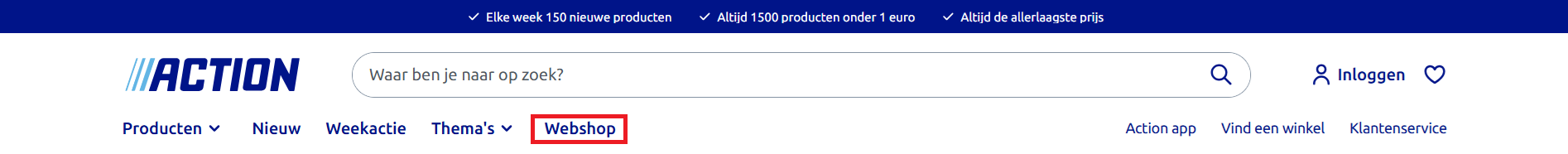 Action kortingscode gebruiken