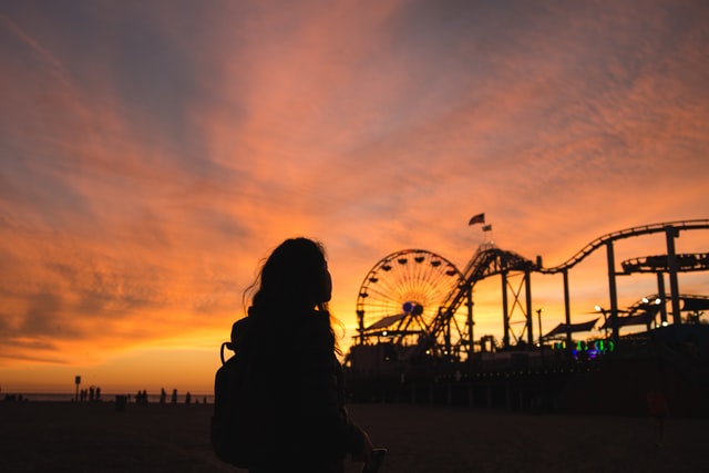 Attractiepark silhouette