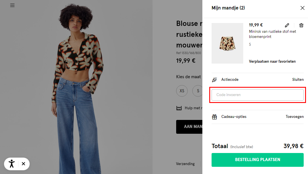 Bershka kortingscode gebruiken