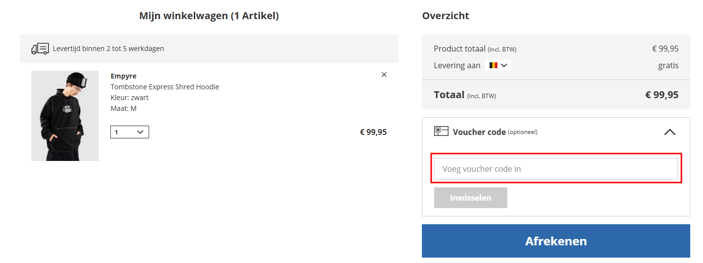 Blue Tomato kortingscode gebruiken