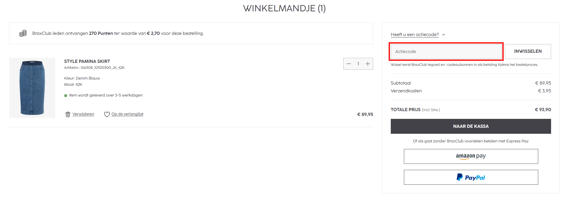 BRAX kortingscode gebruiken