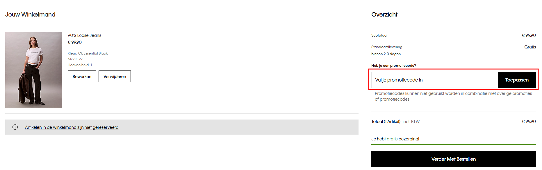 Calvin Klein kortingscode gebruiken