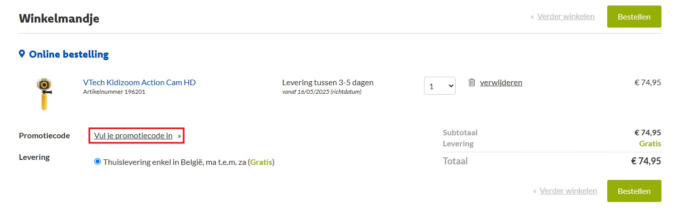 Dreamland kortingscode gebruiken