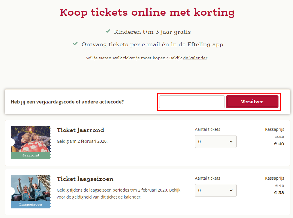 Algebraïsch Aas inleveren €12 Efteling kortingscode (België) - korting in januari 2022