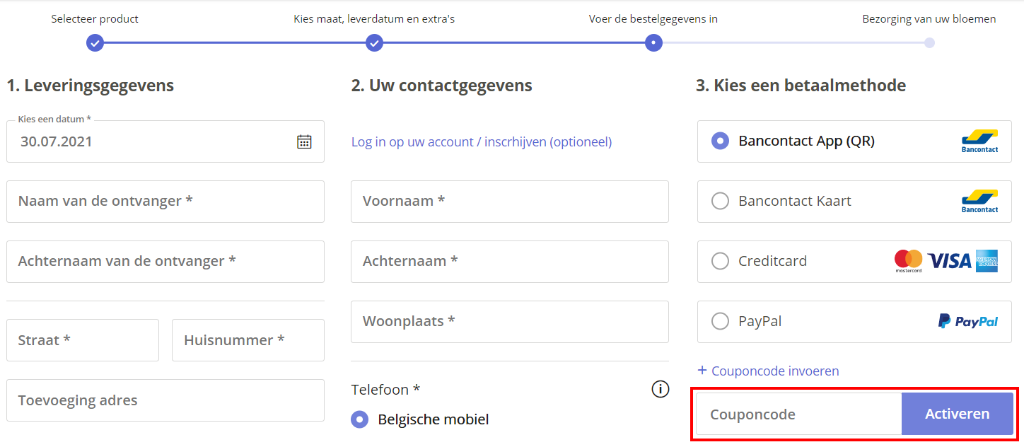 Euroflorist kortingscode gebruiken