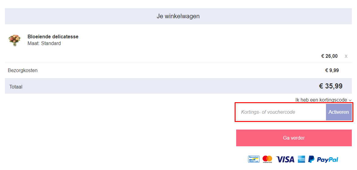 Euroflorist kortingscode gebruiken