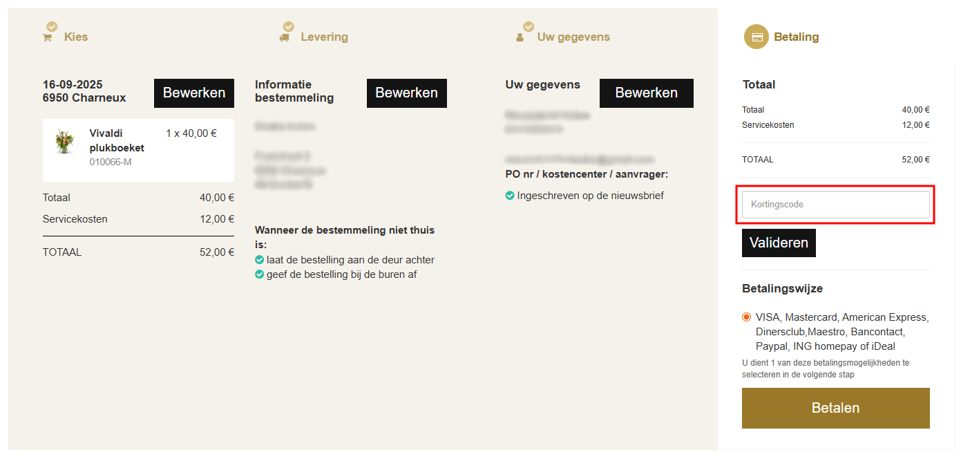 Fleurop kortingscode gebruiken