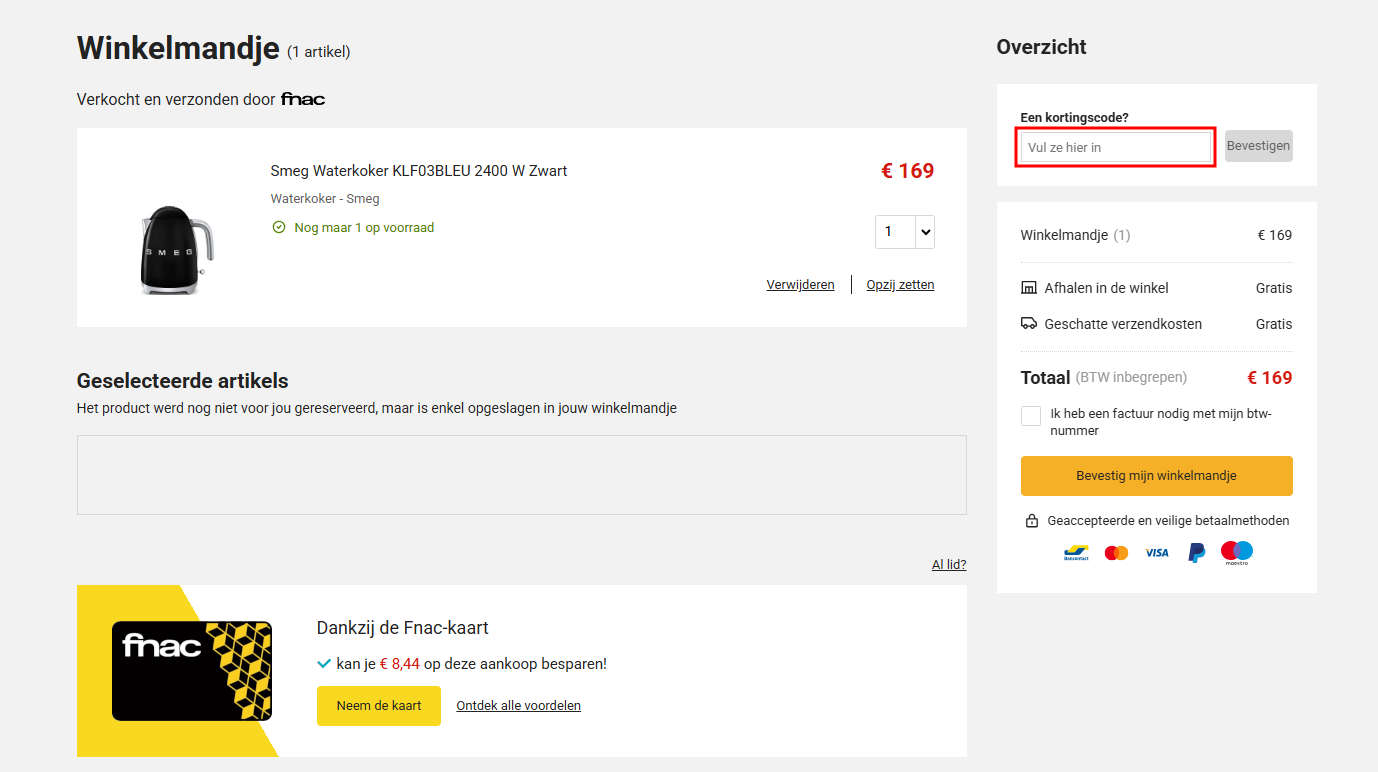 Fnac kortingscode gebruiken