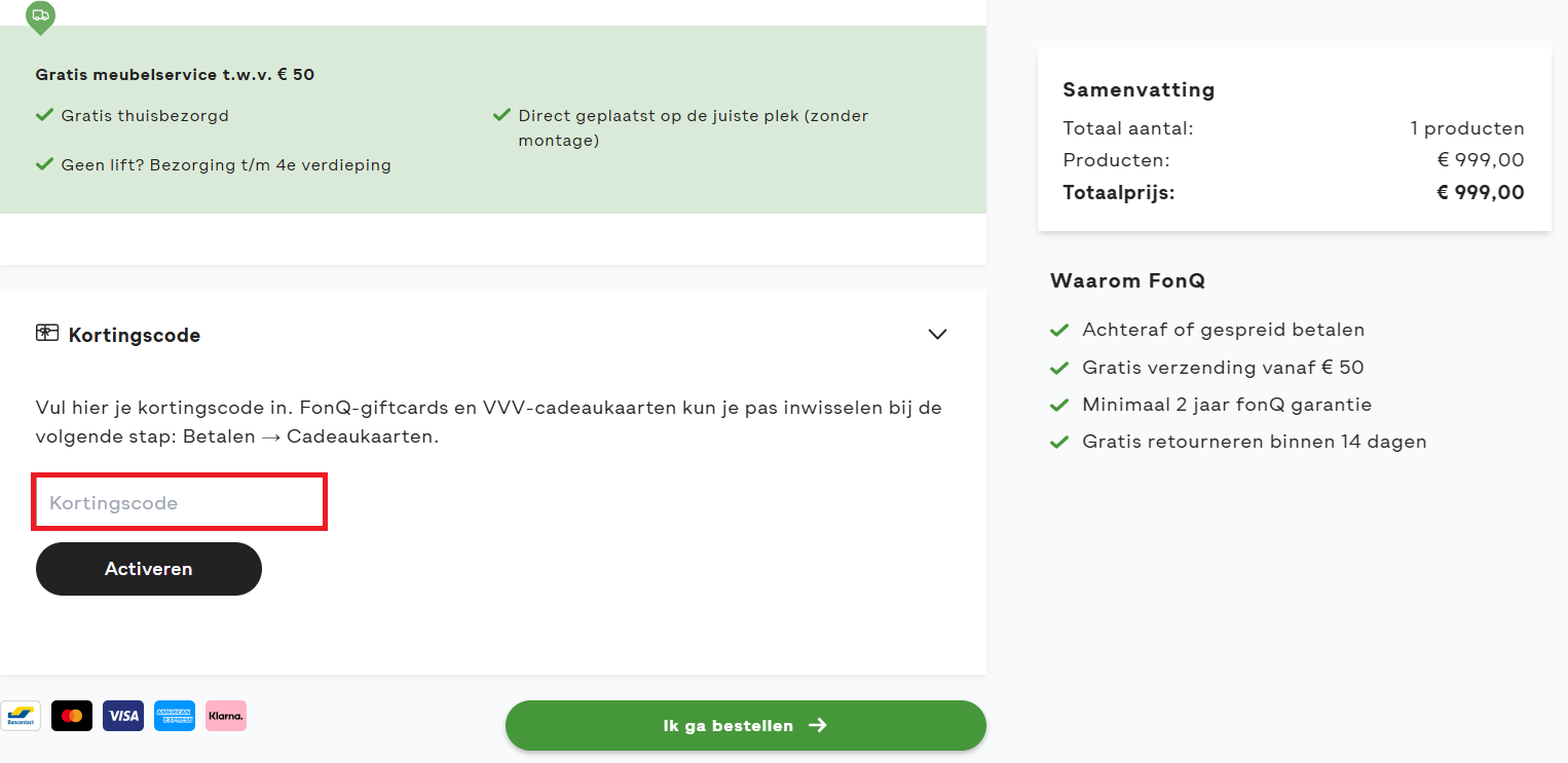 fonQ kortingscode gebruiken