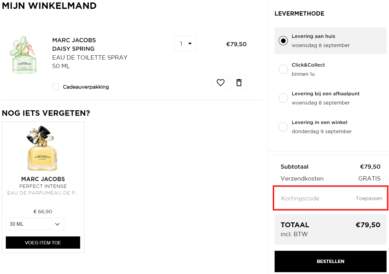 ICI PARIS XL kortingscode gebruiken