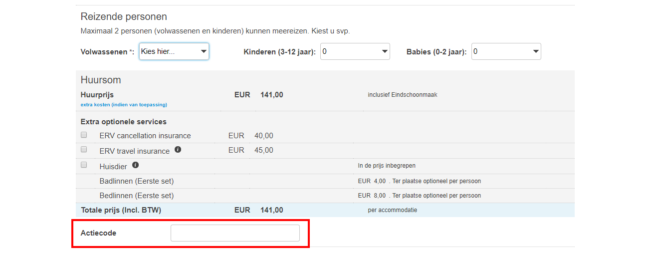 Interhome kortingscode gebruiken