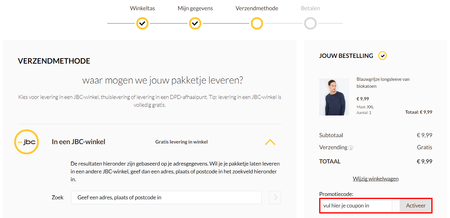 JBC kortingscode gebruiken