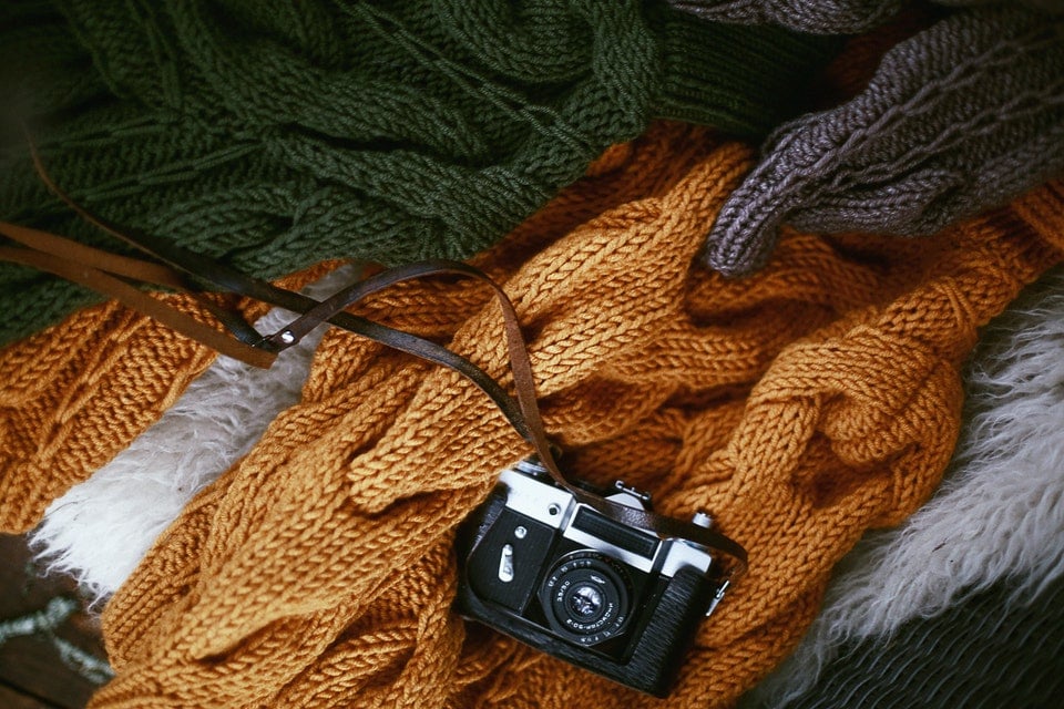 Knitwear met camera