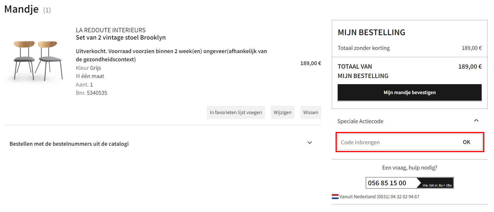La Redoute kortingscode gebruiken