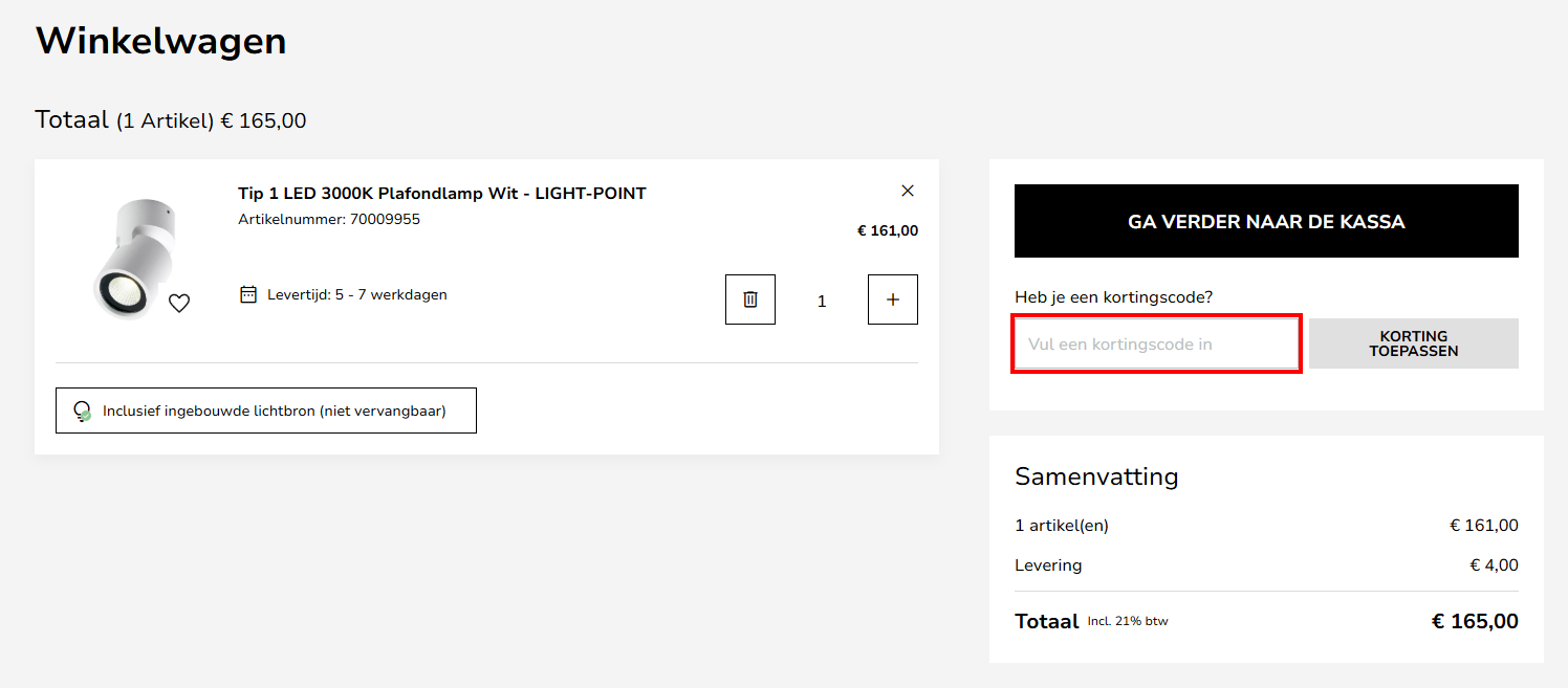 Lampenmaster kortingscode gebruiken