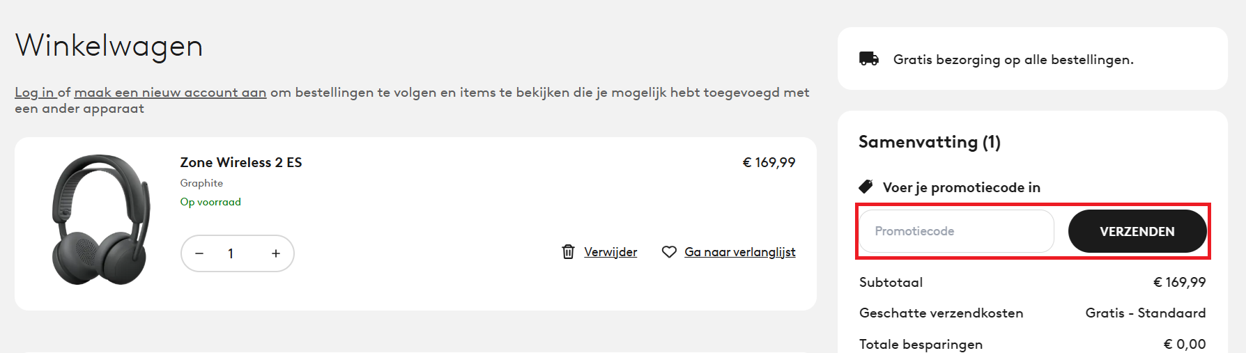 Logitech kortingscode gebruiken