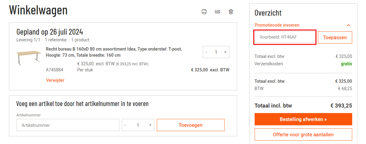 Manutan kortingscode gebruiken