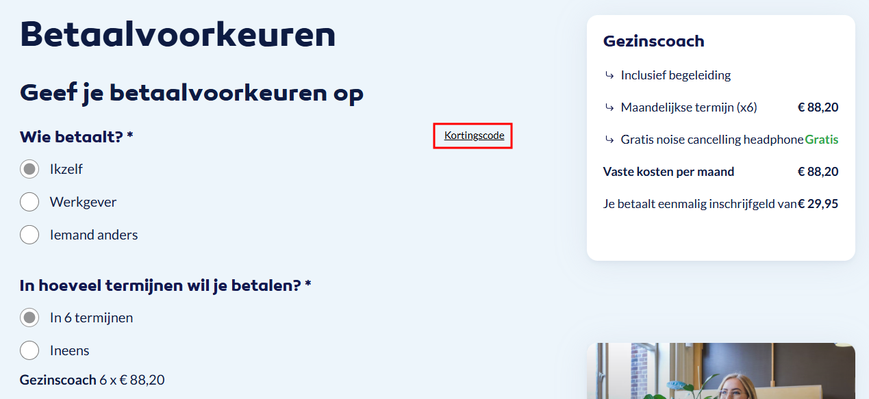 NHA kortingcode gebruiken