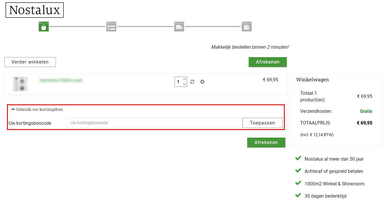 Nostalux kortingscode gebruiken