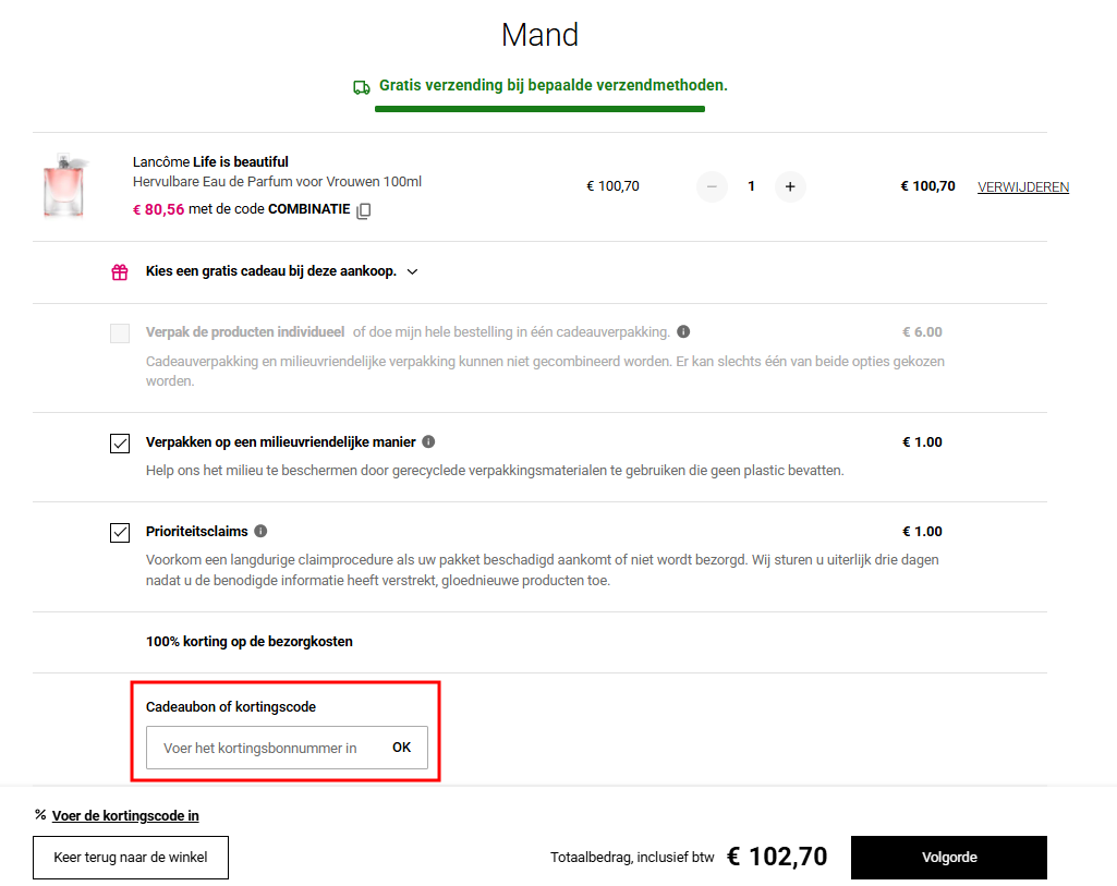 Notino kortingscode gebruiken