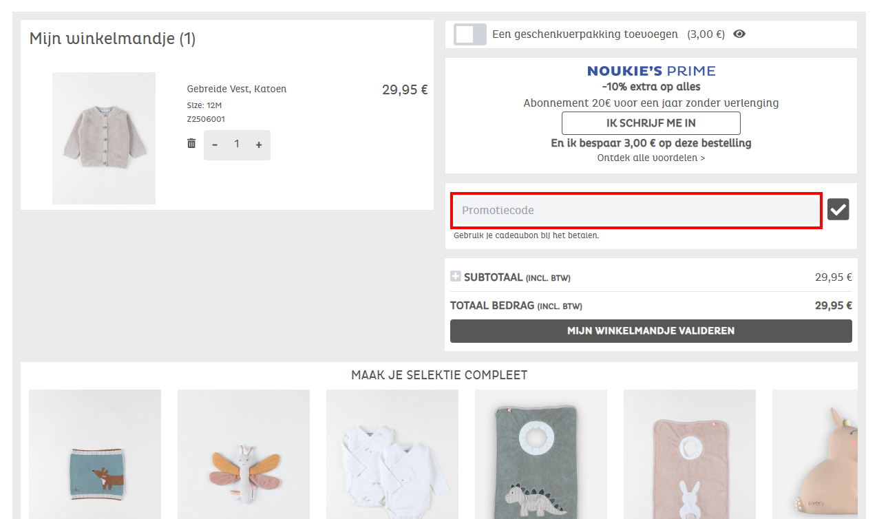 Noukies kortingscode gebruiken