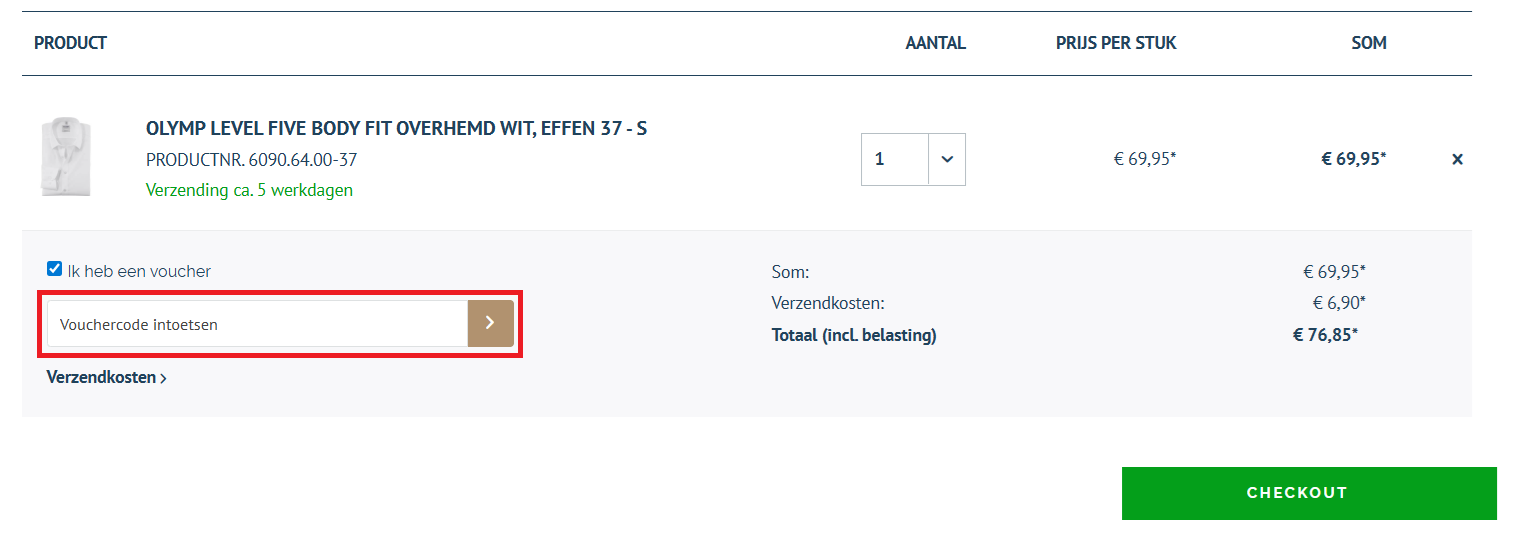 Overhemden.com kortingscode gebruiken