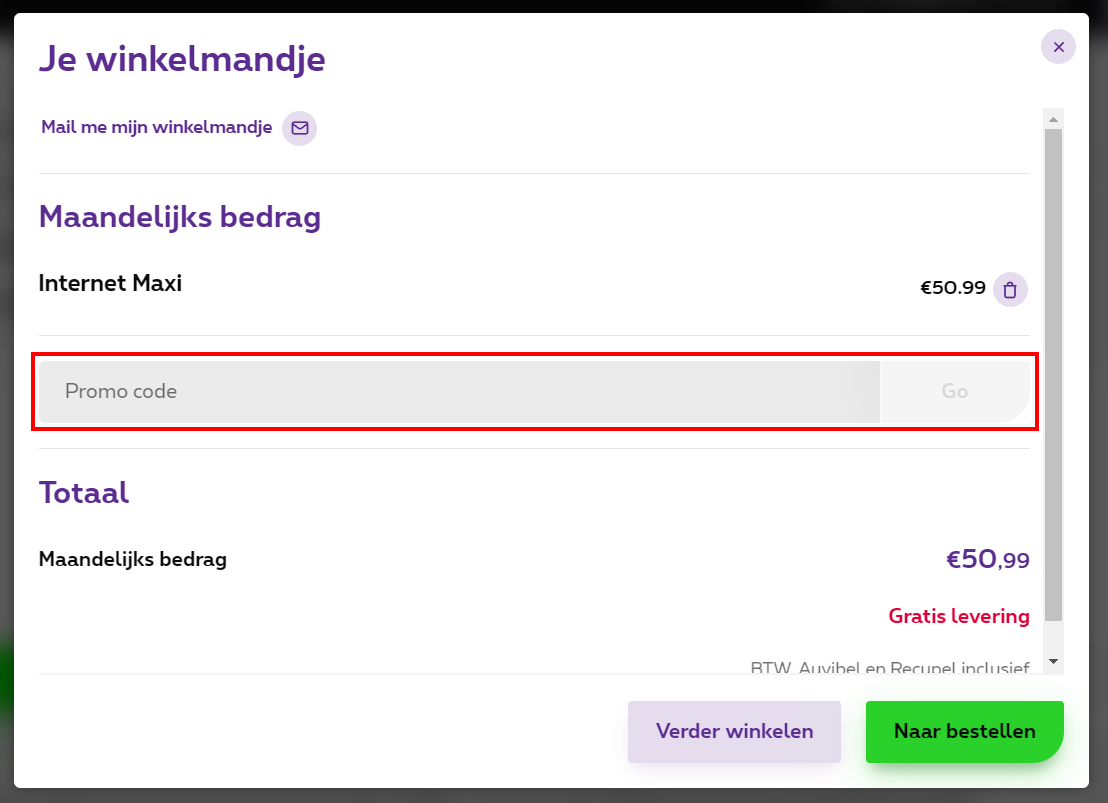 Proximus kortingscode gebruiken