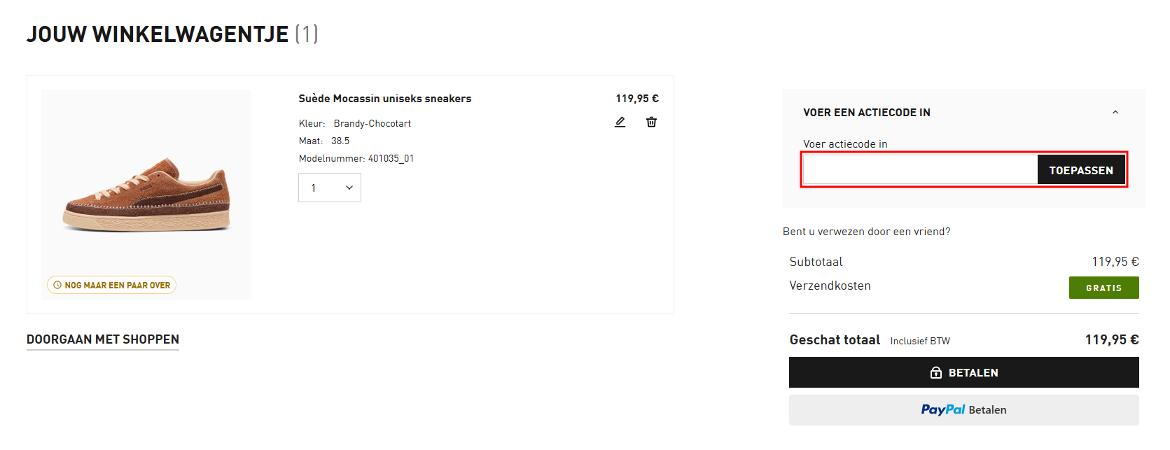 Puma kortingscode gebruiken