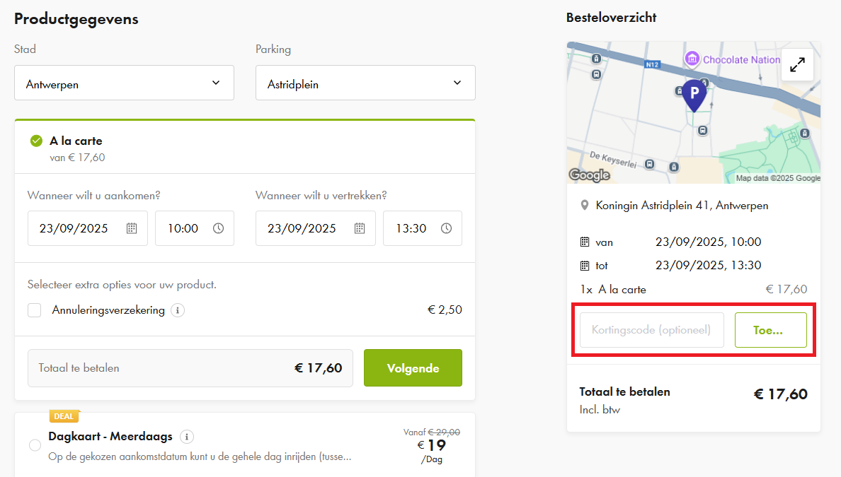 Q-Park kortingcode gebruiken