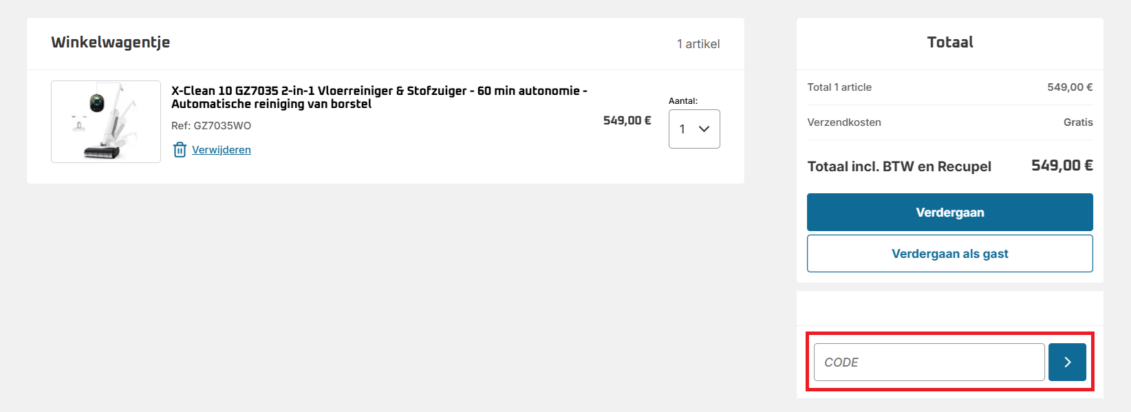 Rowenta kortingscode gebruiken