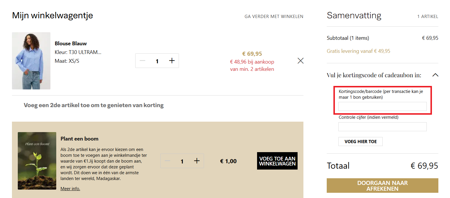 The Fashion Store kortingscode gebruiken