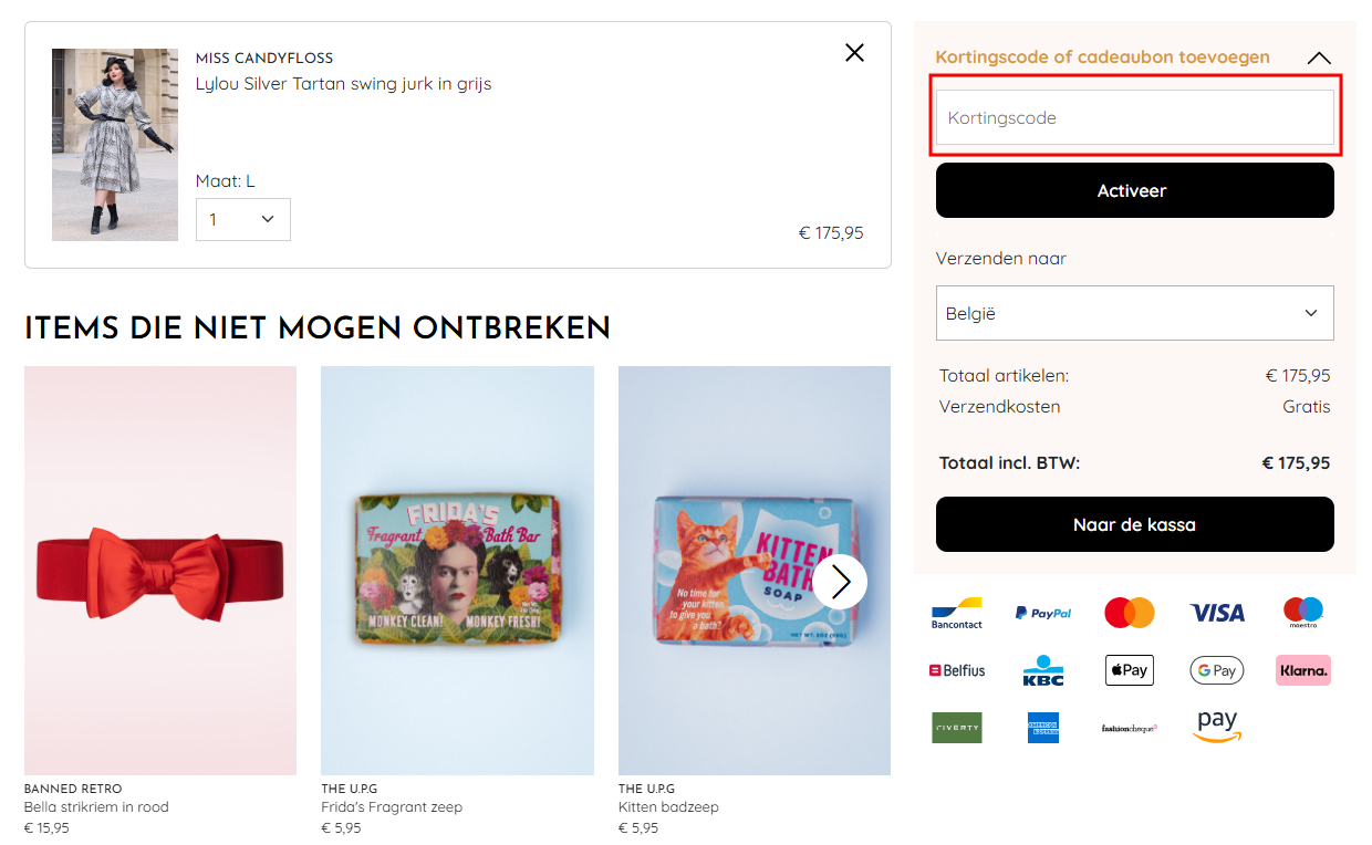 TopVintage kortingscode gebruiken