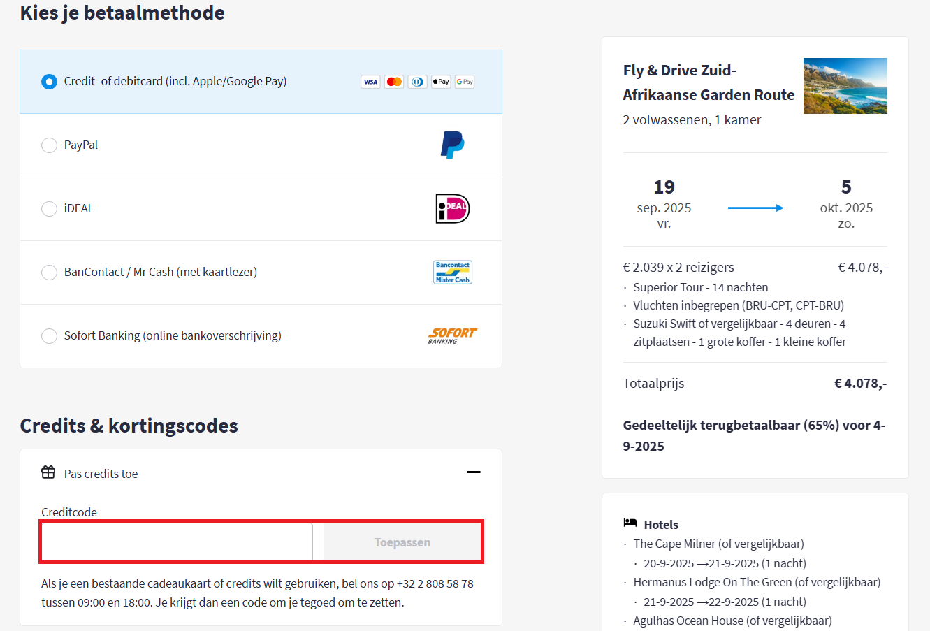 TravelBird kortingscode gebruiken
