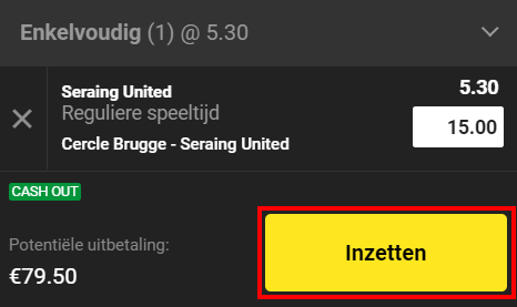 Unibet weddenschap plaatsen