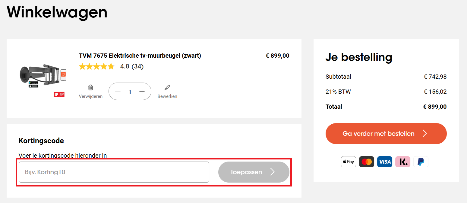 Vogels kortingscode gebruiken