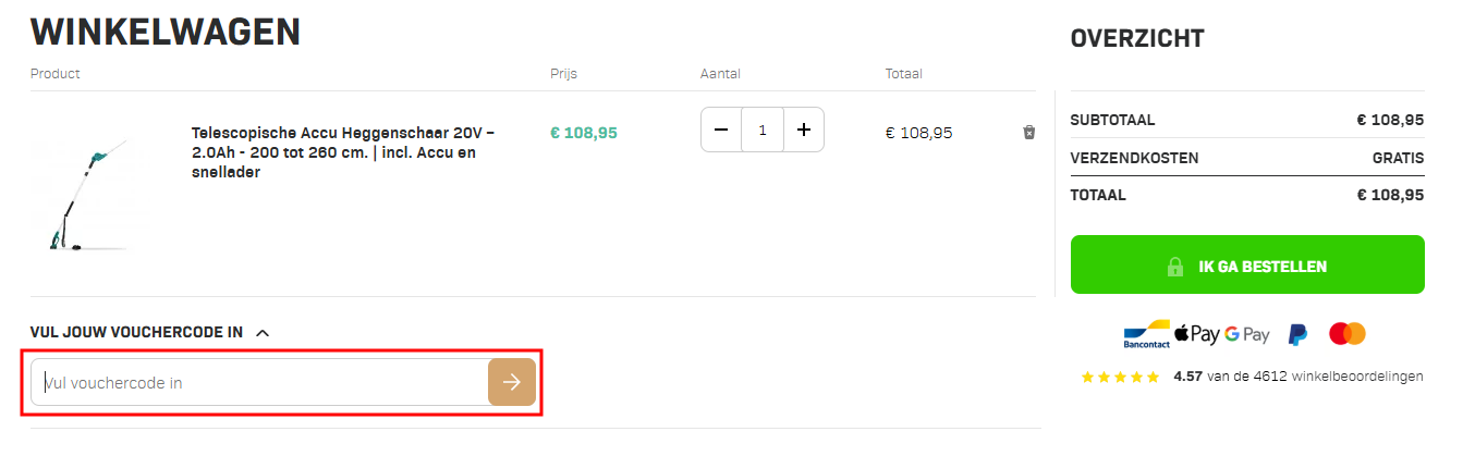 Vonroc kortingscode gebruiken